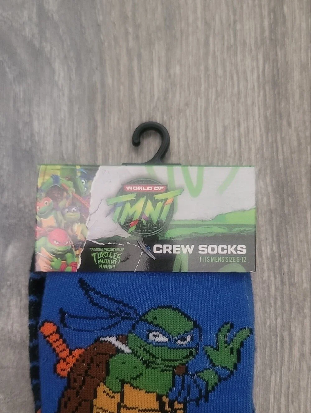 Teenage Mutant Ninja Turtles TMNT Blue Leonardo Casual Crew Socks